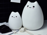 Led nočné svetlo pre deti rgb cat touch silikón