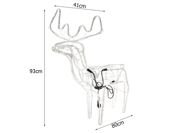 Helendav põhjapõder 216 viinud jõulukaunistus liikuva peaga suur aed
