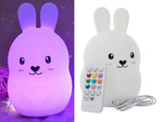 Gyermek éjszakai fény led nyúl érintés rgb távirányítóval