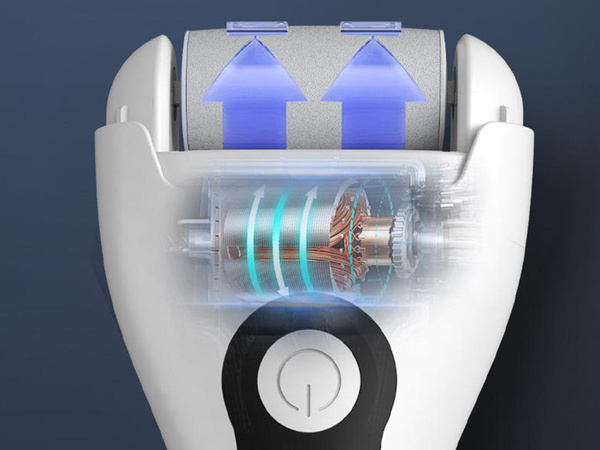 Elektrický pilník na paty pemza sada 3 válečků lcd