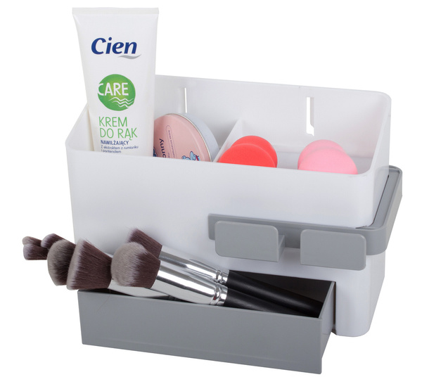 Bathroom organiser bin dryer holder