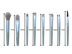 Set of 8 professional eye make-up brushes eyebrows with cosmetic case