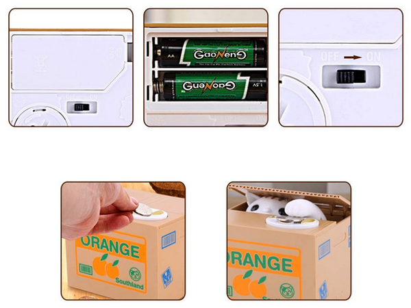 Moneybox kaķēns kaķēns interaktīvais automāts meows