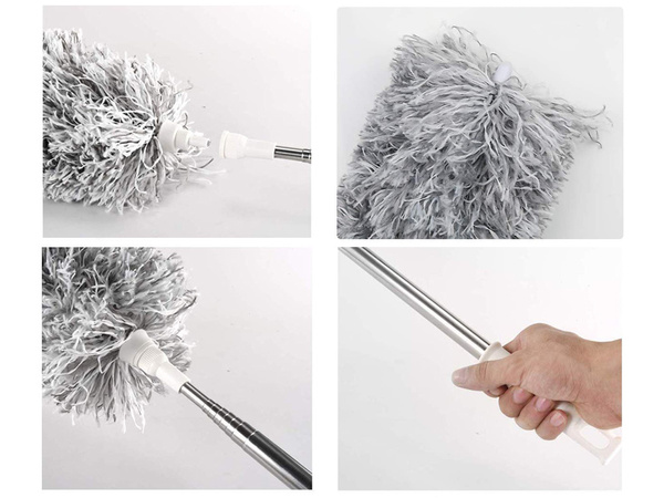 Teleskopiskā slota putekļu slaucīšanas birste gara 280cm