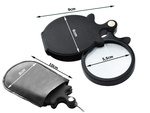 Lupa plegable de bolsillo mini estuche lanyard