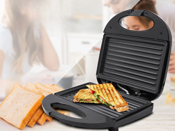 KENYÉRPIRÍTÓ GRILLSÜTŐ PANINI TORTILLA SZENDVICSEKHEZ TAPADÁSMENTES 750W