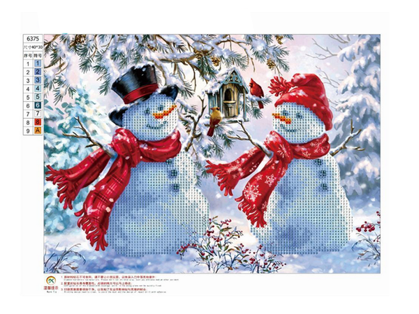 Diamond embroidery snowman set christmas 5d