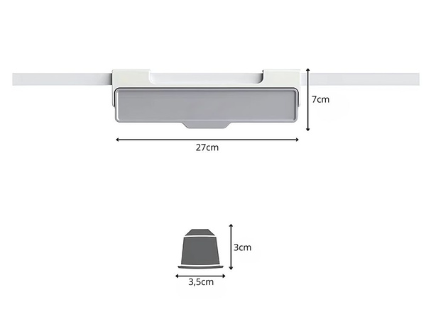 Nespresso kaffeekapsel-wandorganisator 30 kapseln ausziehbar oben
