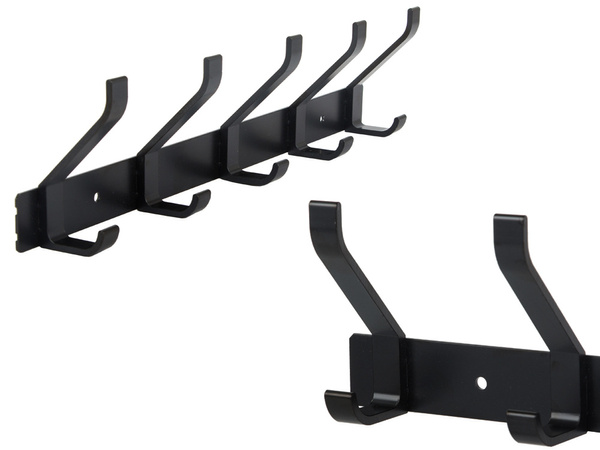 Wall clothes rack for hallway bathroom 5 hooks