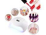 Lampe à ongles 36 led uv 54w hybrides gels