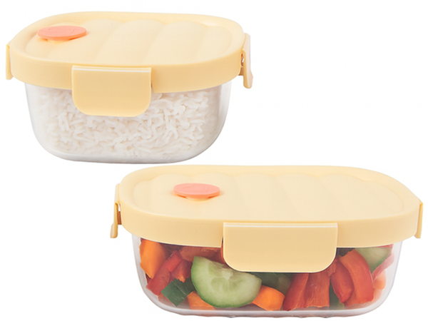 2 recipientes de vidrio para alimentos con tapa bolsa térmica resistente al calor