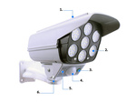 Cámara simulada sensor de movimiento solar crepúsculo led