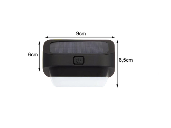 Solar garden led light rgb for stairs terrace fence dusk sensor