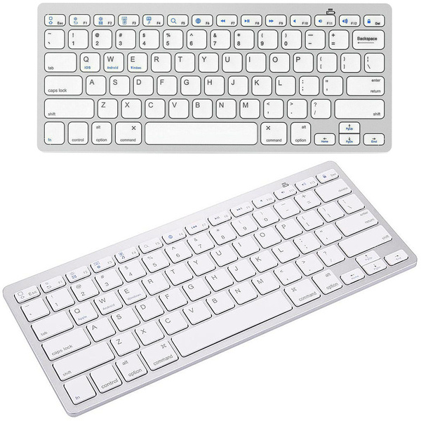 Bezvadu bluetooth tastatūra datoram ipad mac maza, plāna, zema profila