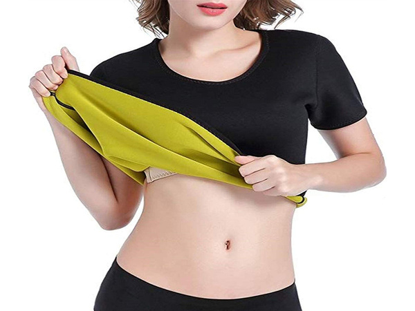 Women's neoprene fitness t-shirt short sleeve