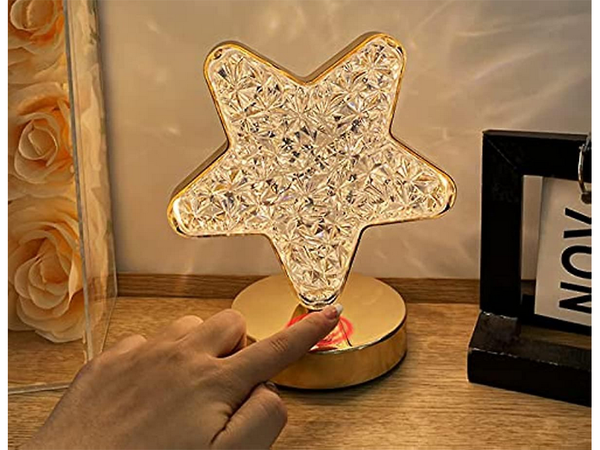 Mesa estrella luz de noche cristal led rgb usb