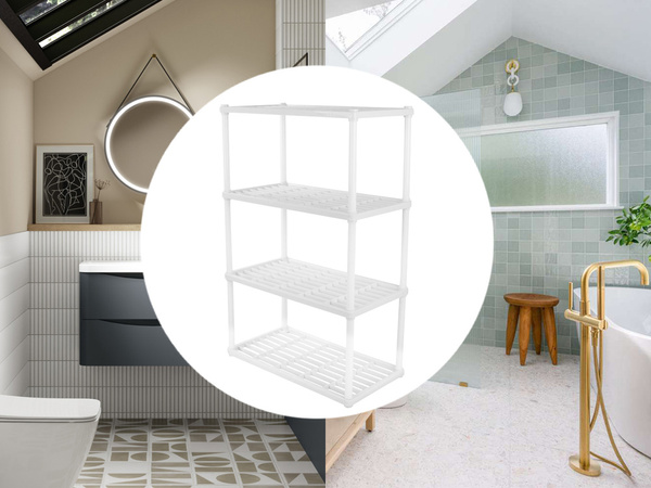 Bathroom shelf kitchen standing cupboard shelf 4 level organiser