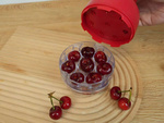 Cherry, sour cherry and olive pitter with container, manual pitter