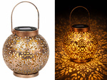 DECORATIVE SOLAR LANTERN LED SOLAR LANTERN GOLD COPPER HANGING