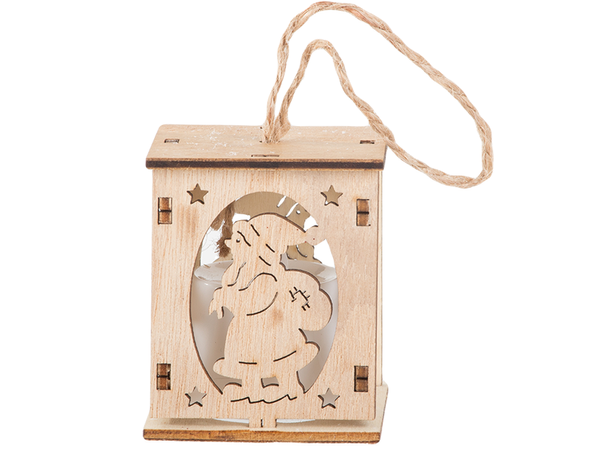 Arbre de noel suspendu en bois lanterne lumineuse decoration de noel mickey