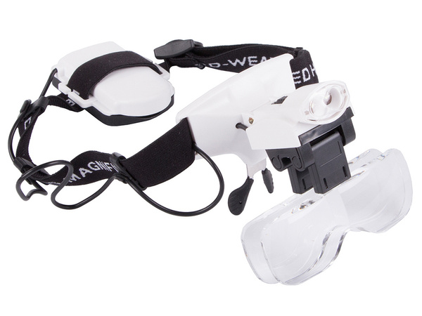 Lupa okulary zegarmistrzowskie naprawa 2 led 6x