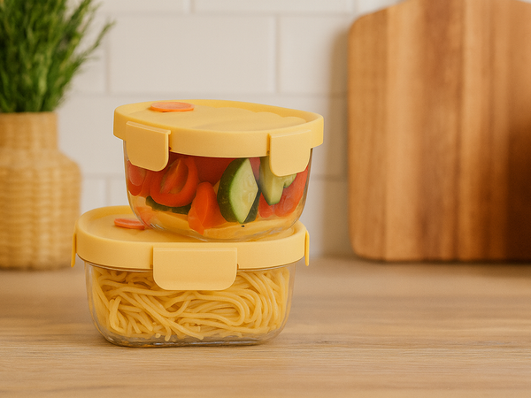 2x récipients en verre pour aliments avec couvercle thermo-résistants sac thermique