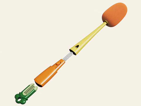 Szczotka gąbka do mycia butelek szklanek słoików myjka długa z gąbką