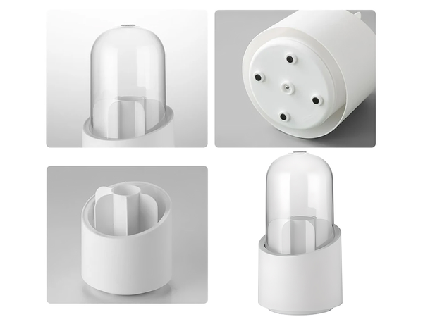 Kosmeetika korraldaja pöörlev meigipintslite hoidja kaanega