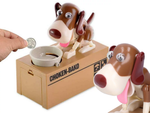 Tirelire chien mange pièces distributeur automatique interactif coffre-fort grand modèle