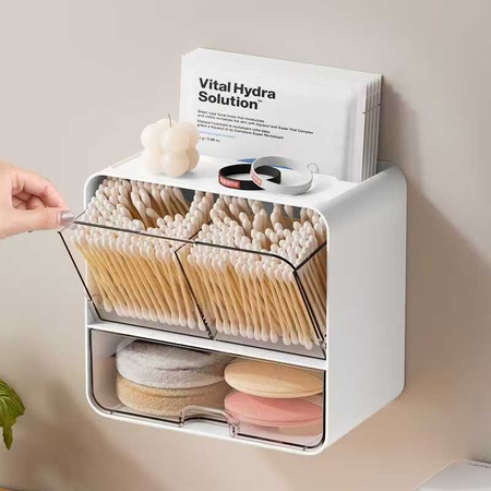 Organiser cabinet container with drawer cosmetic storage for the bathroom