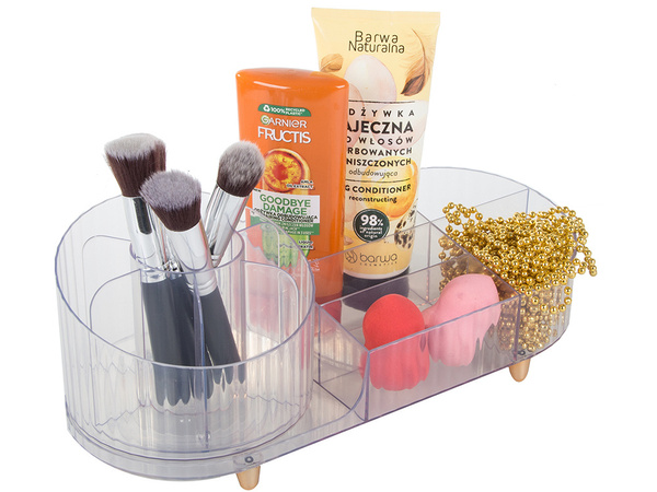 Cofre organizador de cosméticos portacepillos de joyería portacepillos giratorio