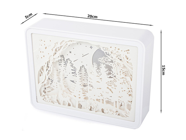 Papierové výrezy nočné svetlo 3d usb