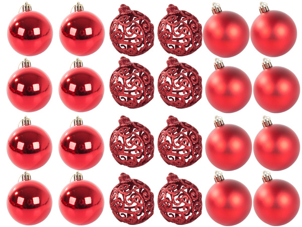 Bombki choinkowe na choinkę 6/4/3 cm zestaw 100szt