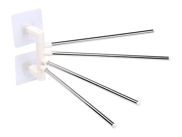 Bathroom towel rail swivel handle hook