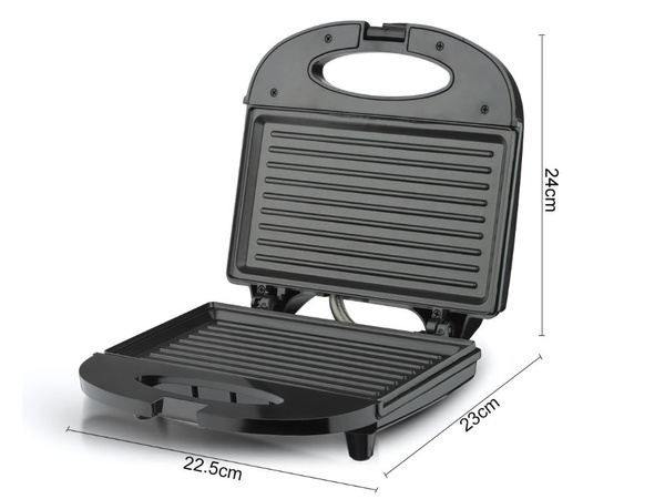 KENYÉRPIRÍTÓ GRILLSÜTŐ PANINI TORTILLA SZENDVICSEKHEZ TAPADÁSMENTES 750W
