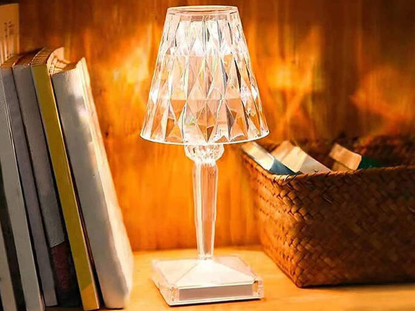 Tischlampe led crystal rgb usb fernbedienung