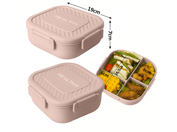 Lunchbox frühstücksbox frühstücksbehälter mit trennwänden besteck