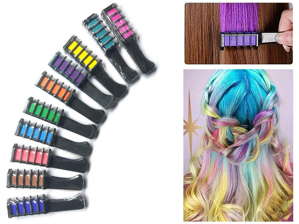 Umývateľná ceruzka na farbenie vlasov 10ks