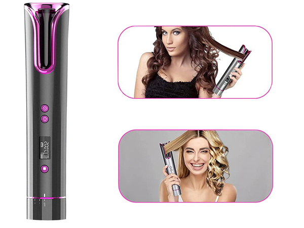 Automatická rotačná kulma na vlasy s lcd displejom