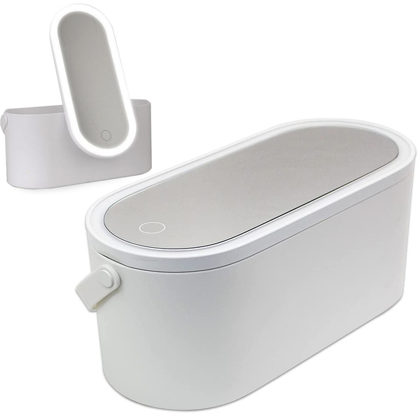 KOZMETIČNI ORGANIZATOR KOZMETIKE OGLEDALO USB VODIL