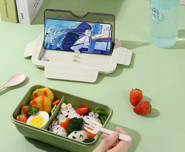 Lunchbox frühstücksbox frühstücksbehälter für die schule trennwände besteck