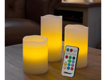 Kerzen led kerze rgb fernbedienung 3 stk. 12 farben