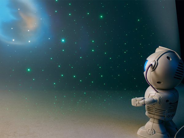 Star projector astronaut night light projector for children space music