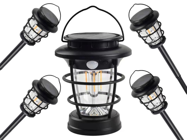 Päikesekampaania latern viinud aia latern usb hämaruse liikumisandur