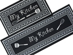Kitchen decorative rug kit 2 vnt. Virtuvės raštų kilimas