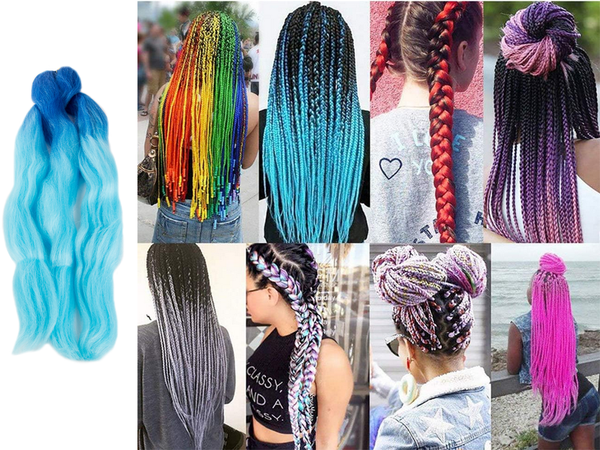 Cheveux synthétiques pour tresses ombrées