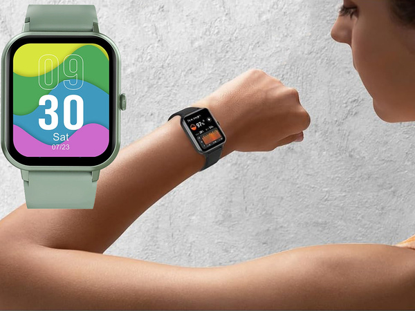 Smartwatch Damenuhr Herrenuhr Gummiarmband Sport Bluetooth Telefonieren Grün