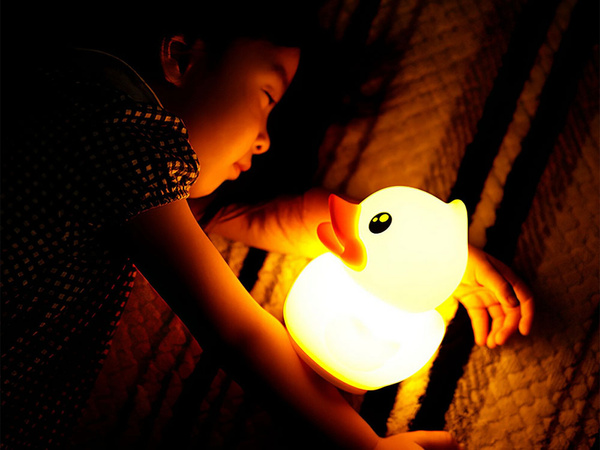 Led nočné svetlo pre deti rgb duck touch