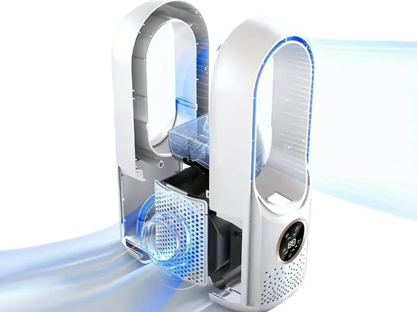 Column fan bladeless quiet standing humidifier