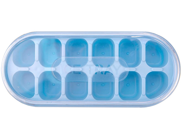 Moule à glaçons 12 glaçons avec couvercle moules fond en silicone glace